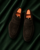 The Toscano — Brown Suede Italian Leather Penny Loafers for Men