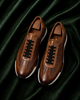 The Velocci — Cognac Snake-Textured Italian Leather Luxury Sneakers for Men