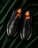 The Notturno — Black Wingtip Brogue Italian Leather Luxury Sneakers for Men
