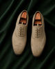 The Riviera — Sand Suede Wingtip Brogue Italian Leather Oxford Dress Shoes for Men